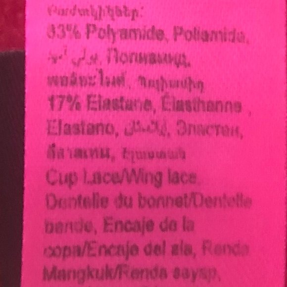 La Senza Body Kiss Plunge Push-Up Bra w Lace Accents + Foam Cups Red Sz 36C NWOT - Picture 12 of 13